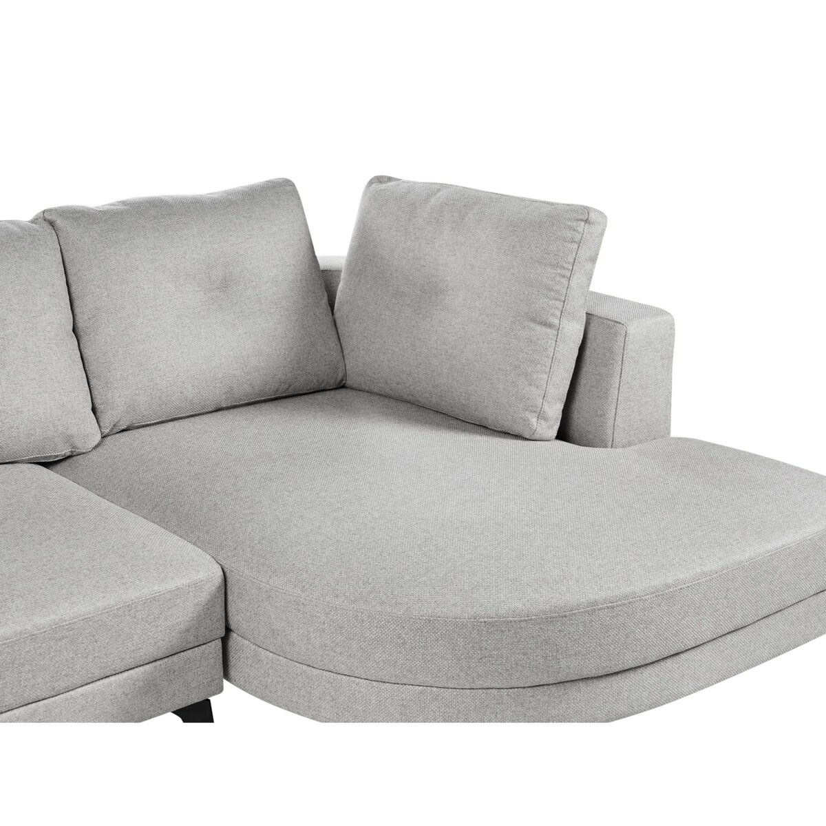 Narożnik dla 3 osób MARUM Len syntetyczny Szary Lewostronny