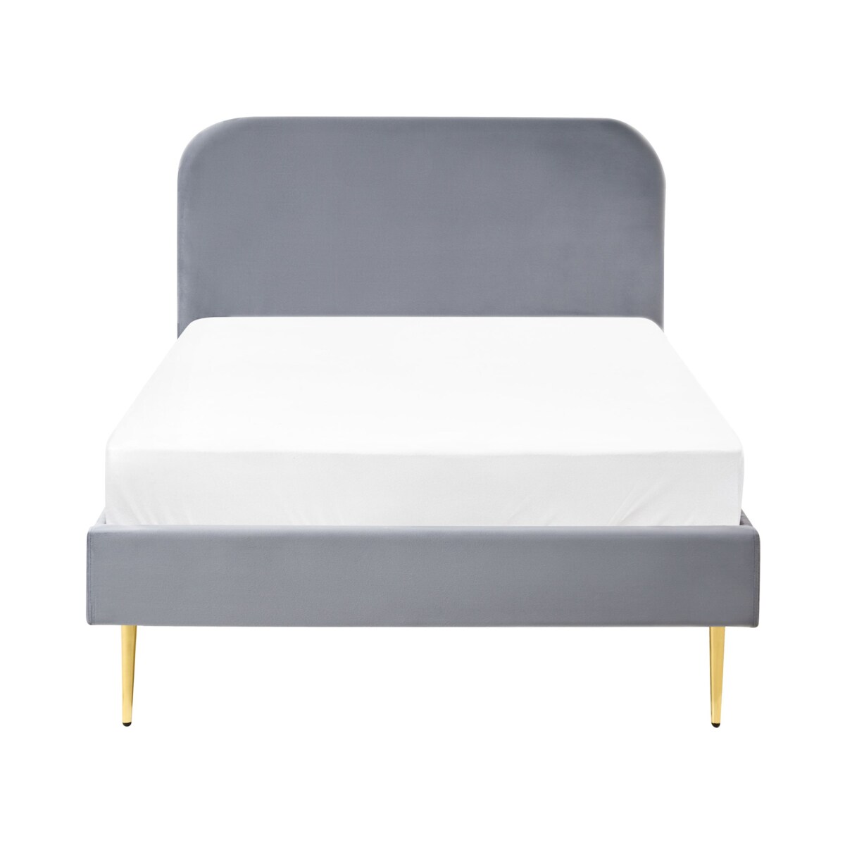 Łóżko Welur FLAYAT 120 x 200 cm Szary