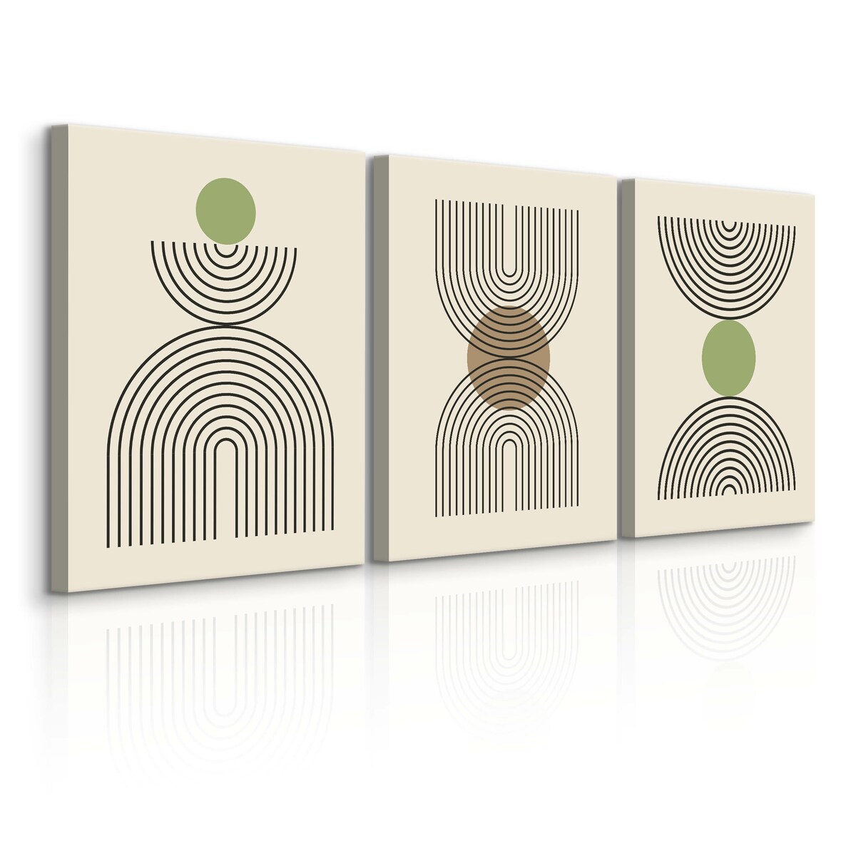 3x Obraz Do Sypialni Set Abstrakcja Styl Boho Minimalizm Do Salonu 30x40cm