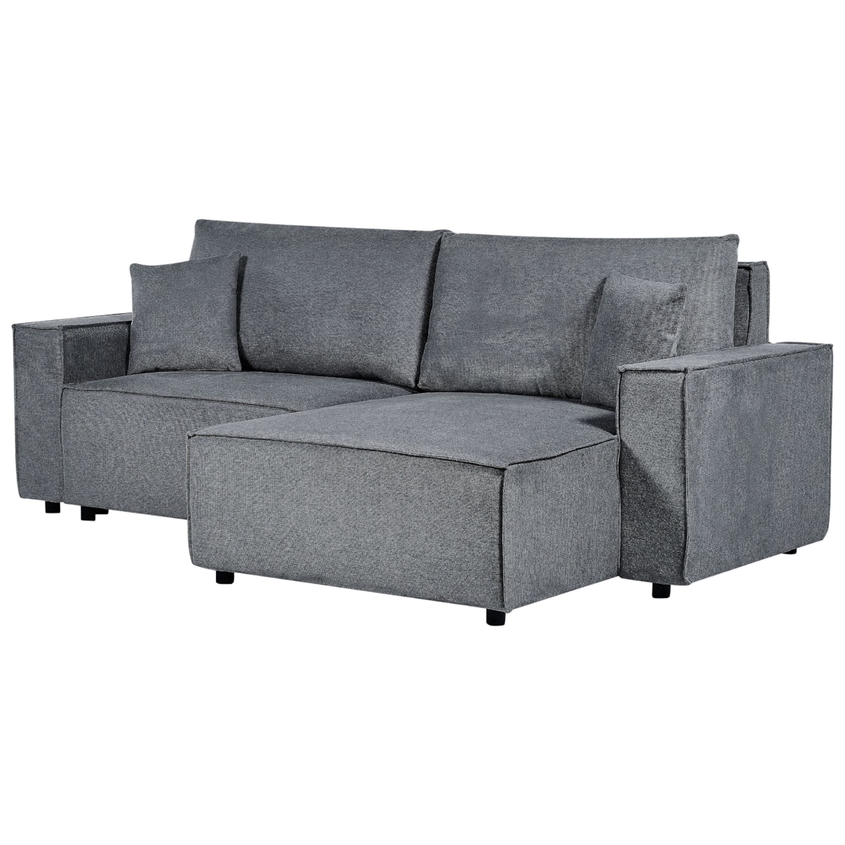 Narożnik lewostronny rozkładany z pojemnikiem ciemnoszary KARILA