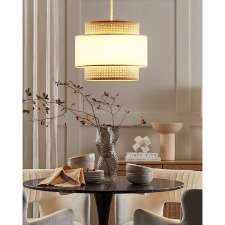 Lampa wisząca naturalna z beżowym YUMURI