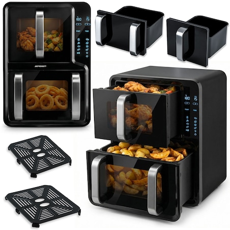 Frytkownica beztłuszczowa Berdsen BD-664 dwukomorowa pionowa 12L Air Fryer 2800W