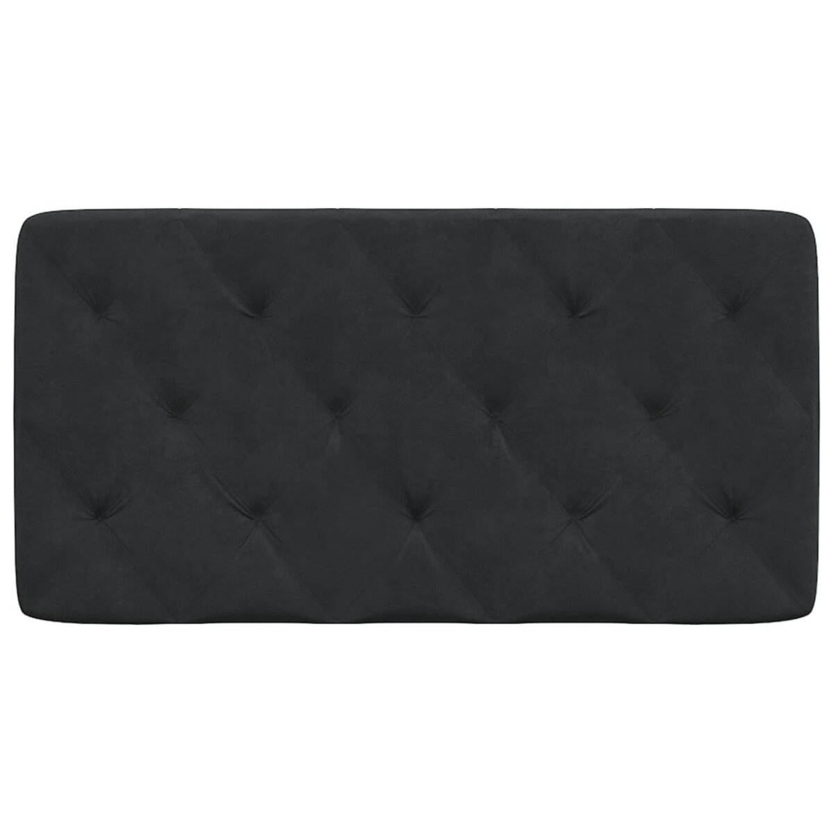 vidaXL Poduszka na wezgłowie, czarna, 100 cm, aksamitna