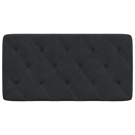 vidaXL Poduszka na wezgłowie, czarna, 100 cm, aksamitna