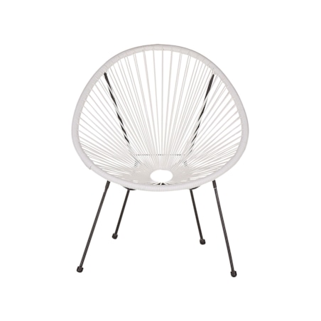 Zestaw mebli balkonowych z technorattanu biały ACAPULCO II