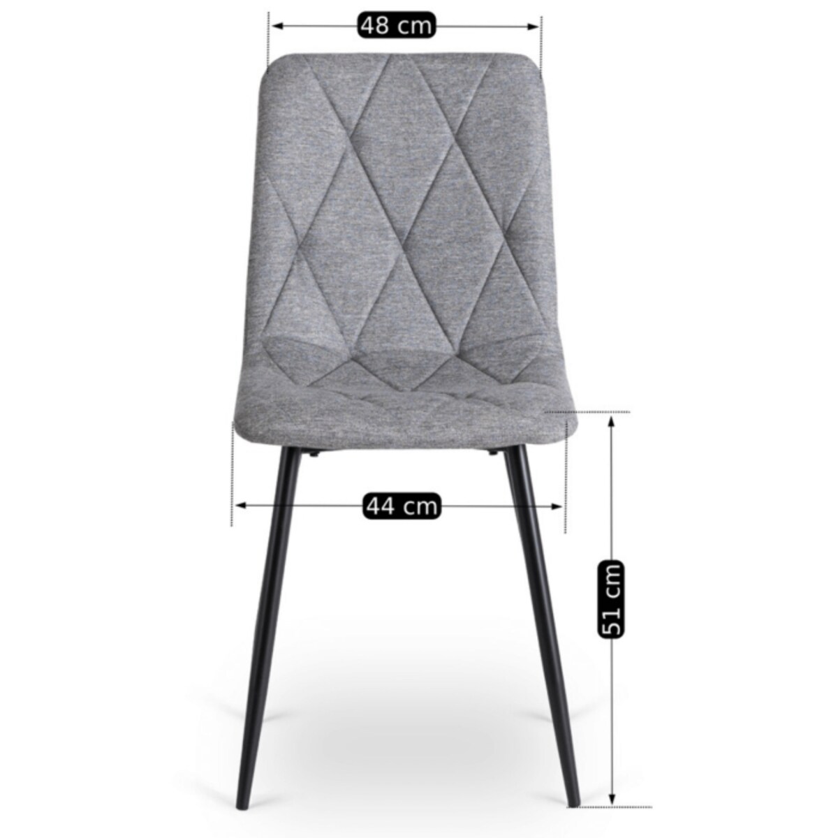 Krzesło Tapicerowane Kuchenne Welurowe Do Jadalni Salonu Loft Szare ROBIN 2