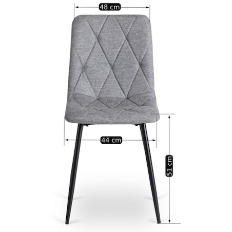 Krzesło Tapicerowane Kuchenne Welurowe Do Jadalni Salonu Loft Szare ROBIN 2