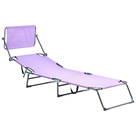 Leżak ogrodowy FOLIGNO Metal Fioletowy