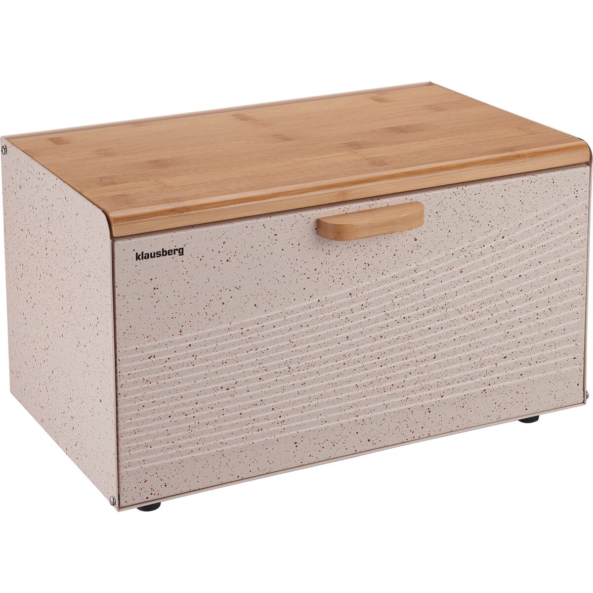 Chlebak stalowo-drewniany dwustronny kremowy KLAUSBERG