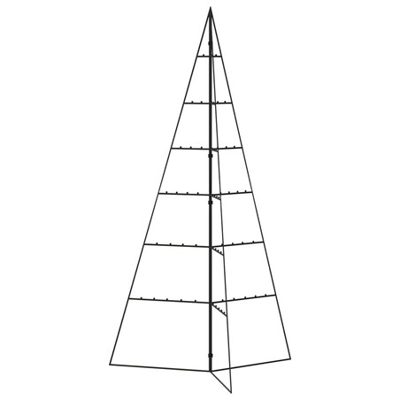 vidaXL Metalowa choinka świąteczna, do dekoracji, czarna, 140 cm