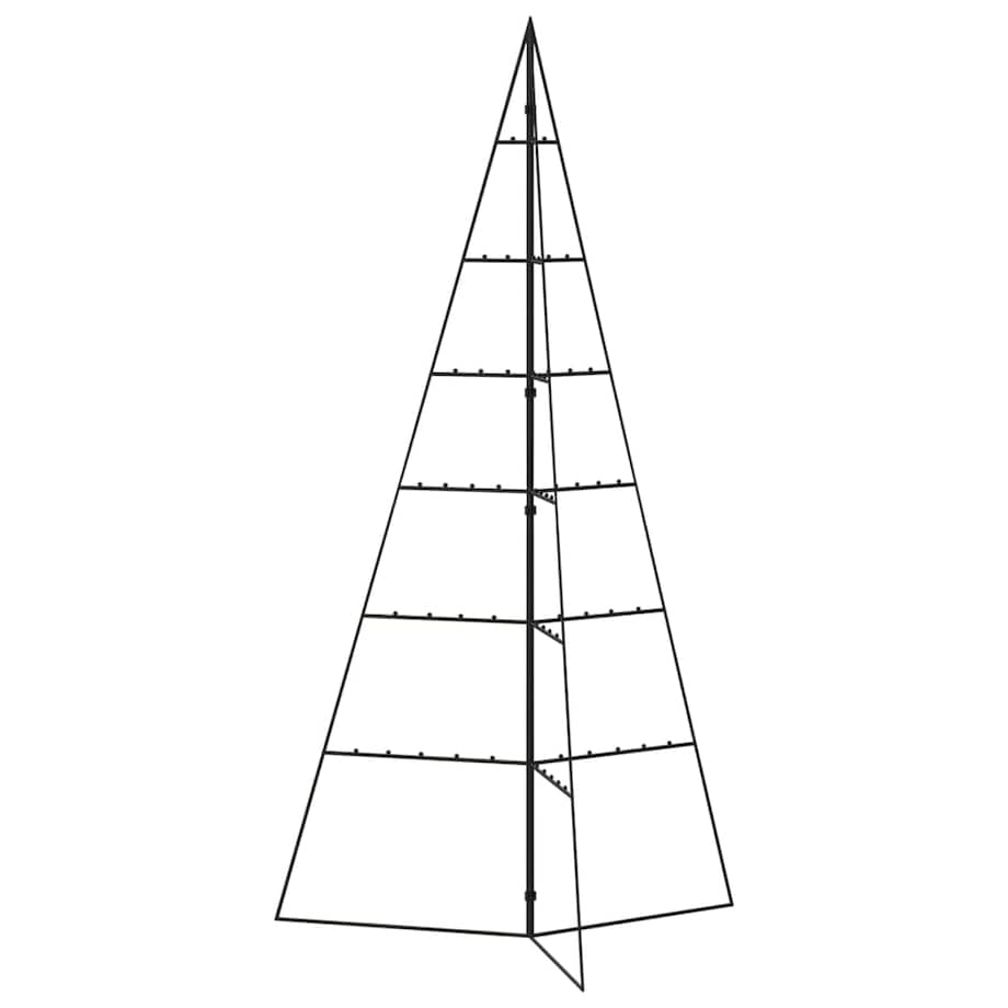 vidaXL Metalowa choinka świąteczna, do dekoracji, czarna, 140 cm