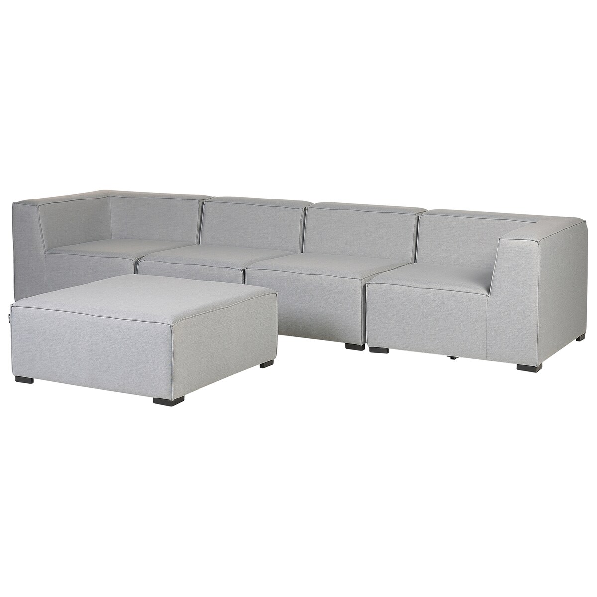 Sofa ogrodowa z otomaną dla 4 osób AREZZO Jasnoszary Modułowy