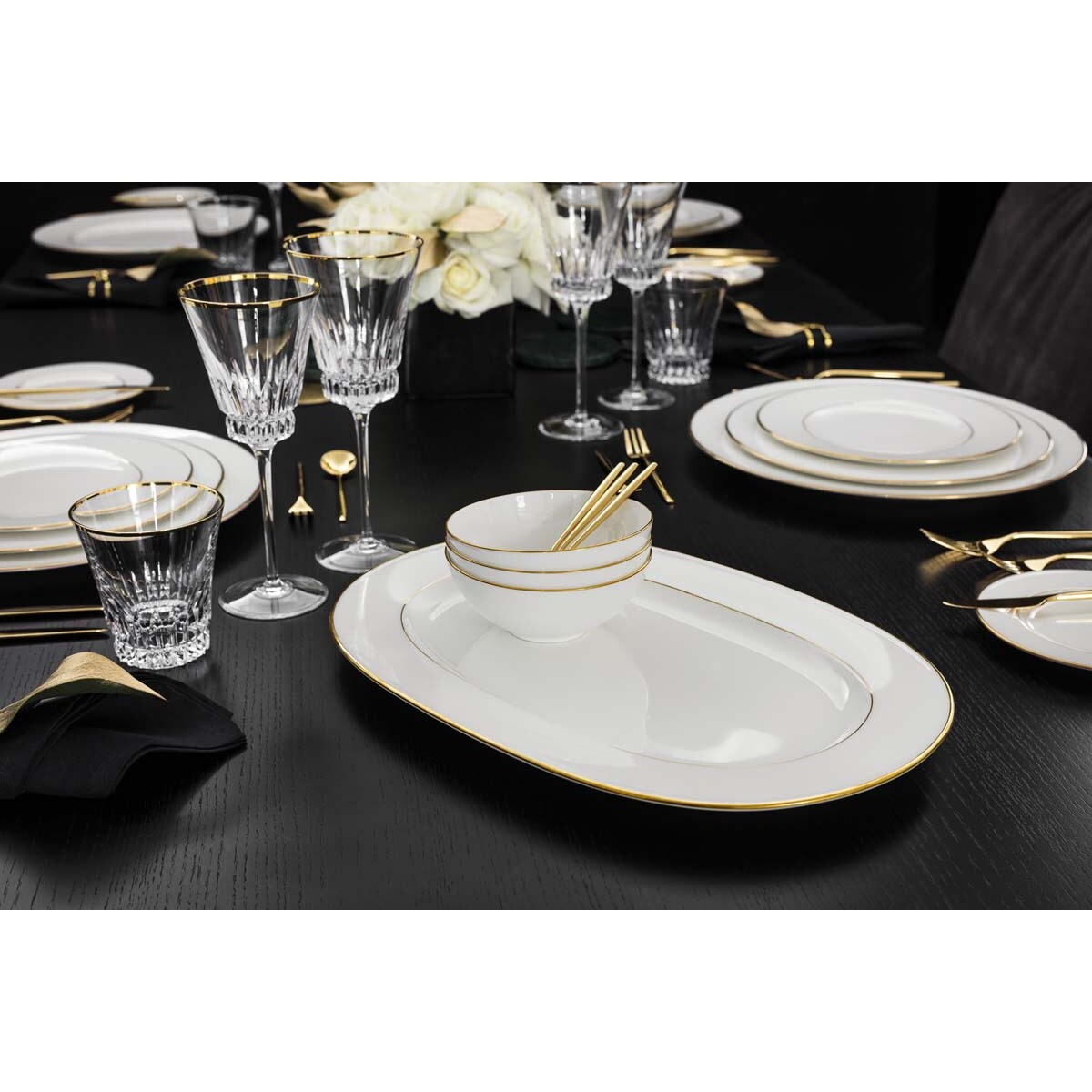 Półmisek owalny Anmut Gold, 41 cm, Villeroy & Boch