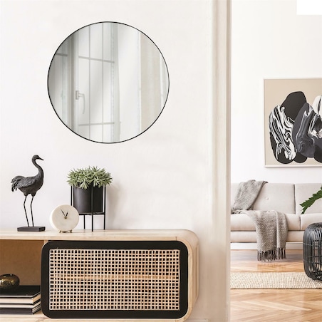 Lustro Navira czarne 55cm okrągłe