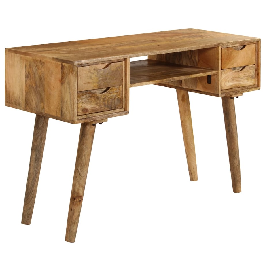 vidaXL Biurko z litego drewna mango, 115 x 47 x 76 cm