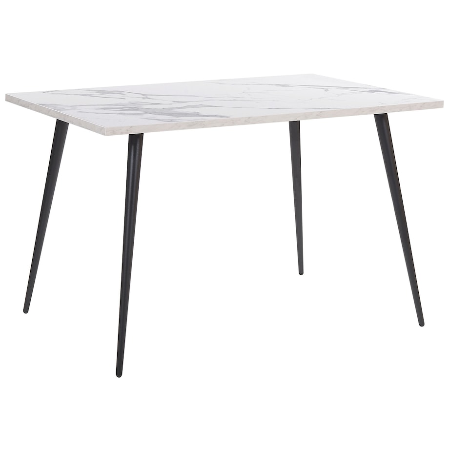 Stół do jadalni SANTIAGO Biały marmur 120 cm 80 cm