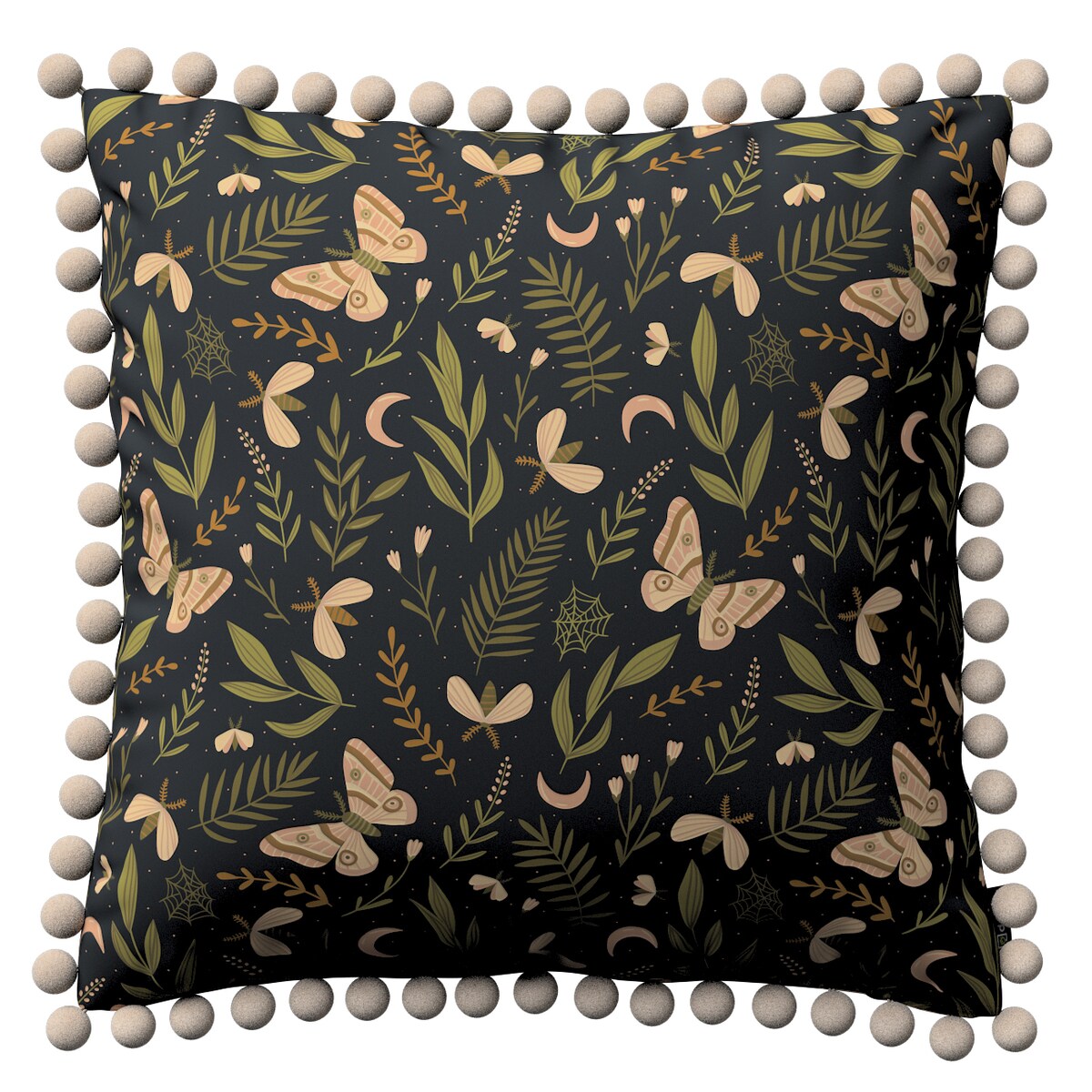 Poszewka Daisy 45x45 czarno-zielony