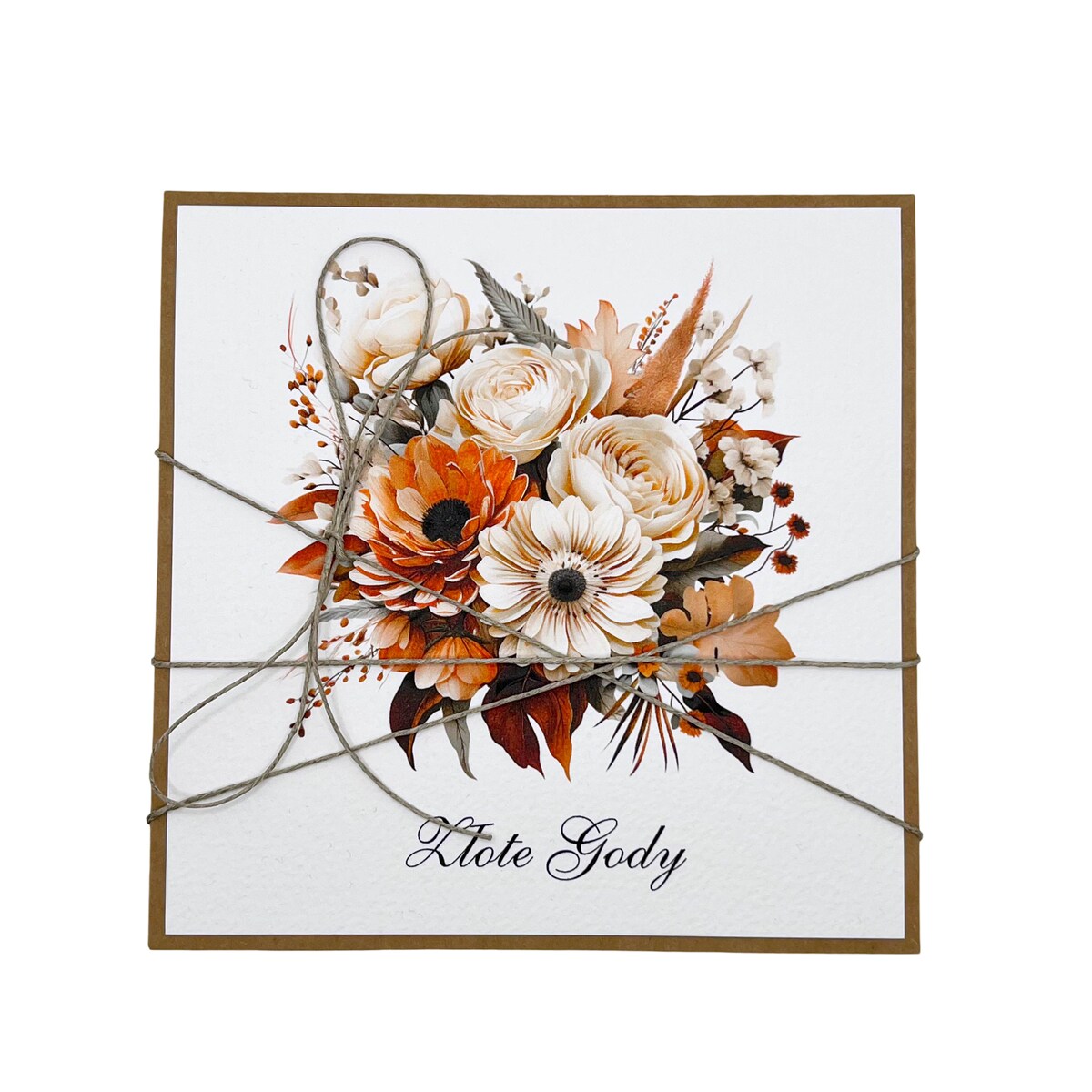 Wyjątkowa ręcznie robiona kartka życzenia z okazji 50. rocznicy ślubu - pięćdziesiąta rocznica ślubu - pomysł na prezent na złote gody