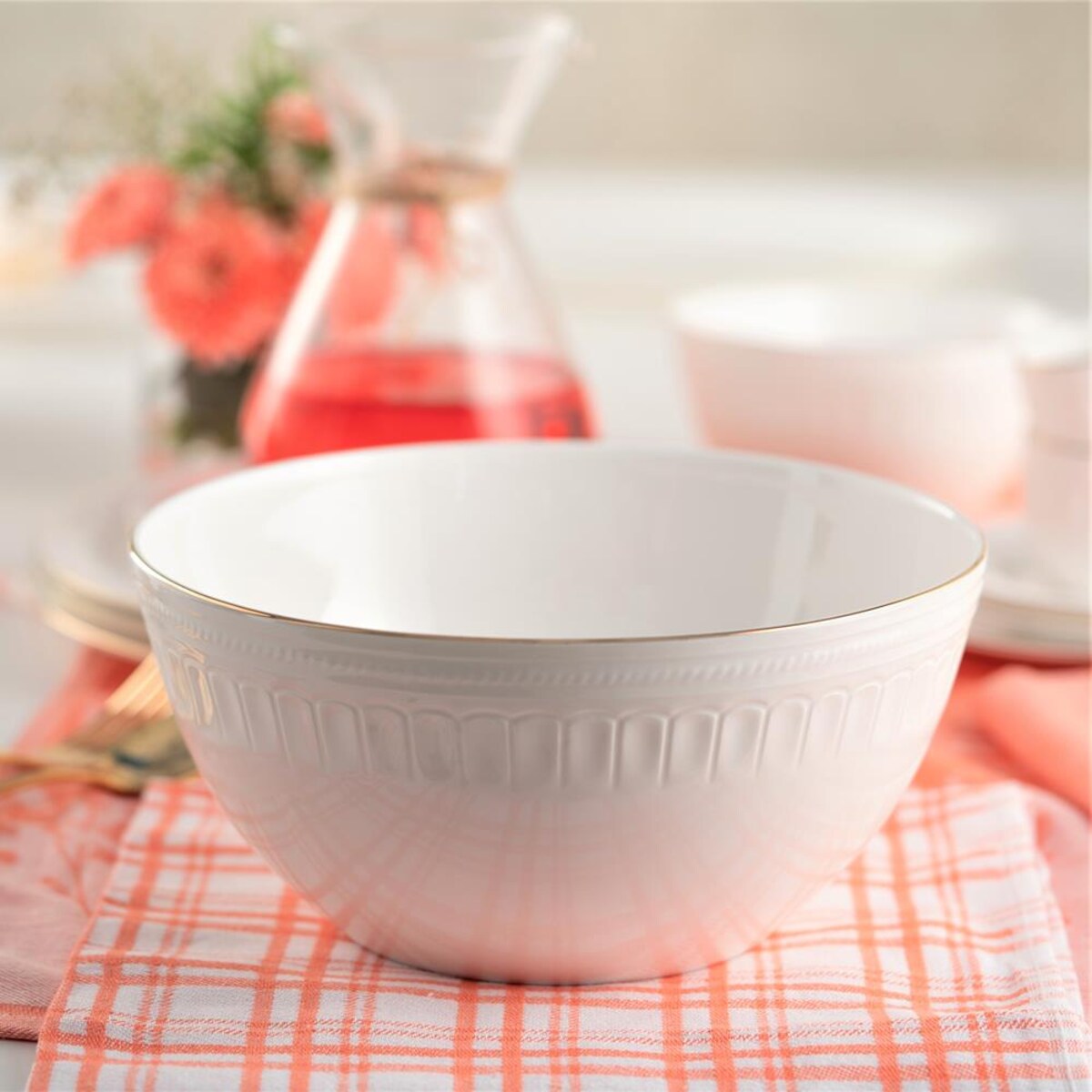 VILLA ITALIA Serwis obiadowy na 6 osób porcelanowy złota linia MESYNA GOLD