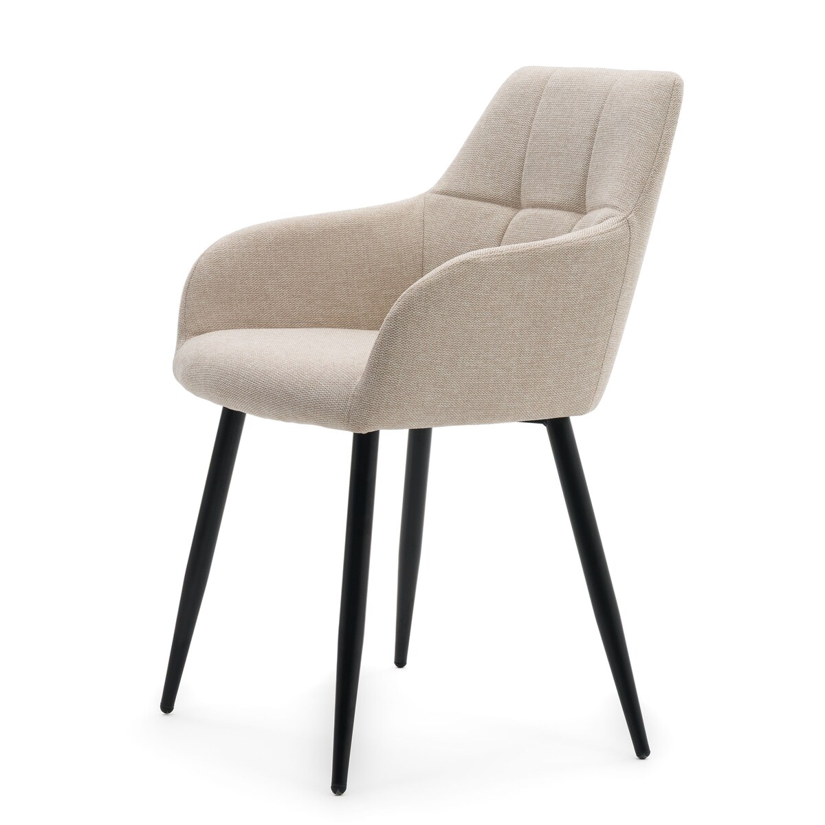 Krzesło tapicerowane nowoczesne NORDI beżowe do salonu biura