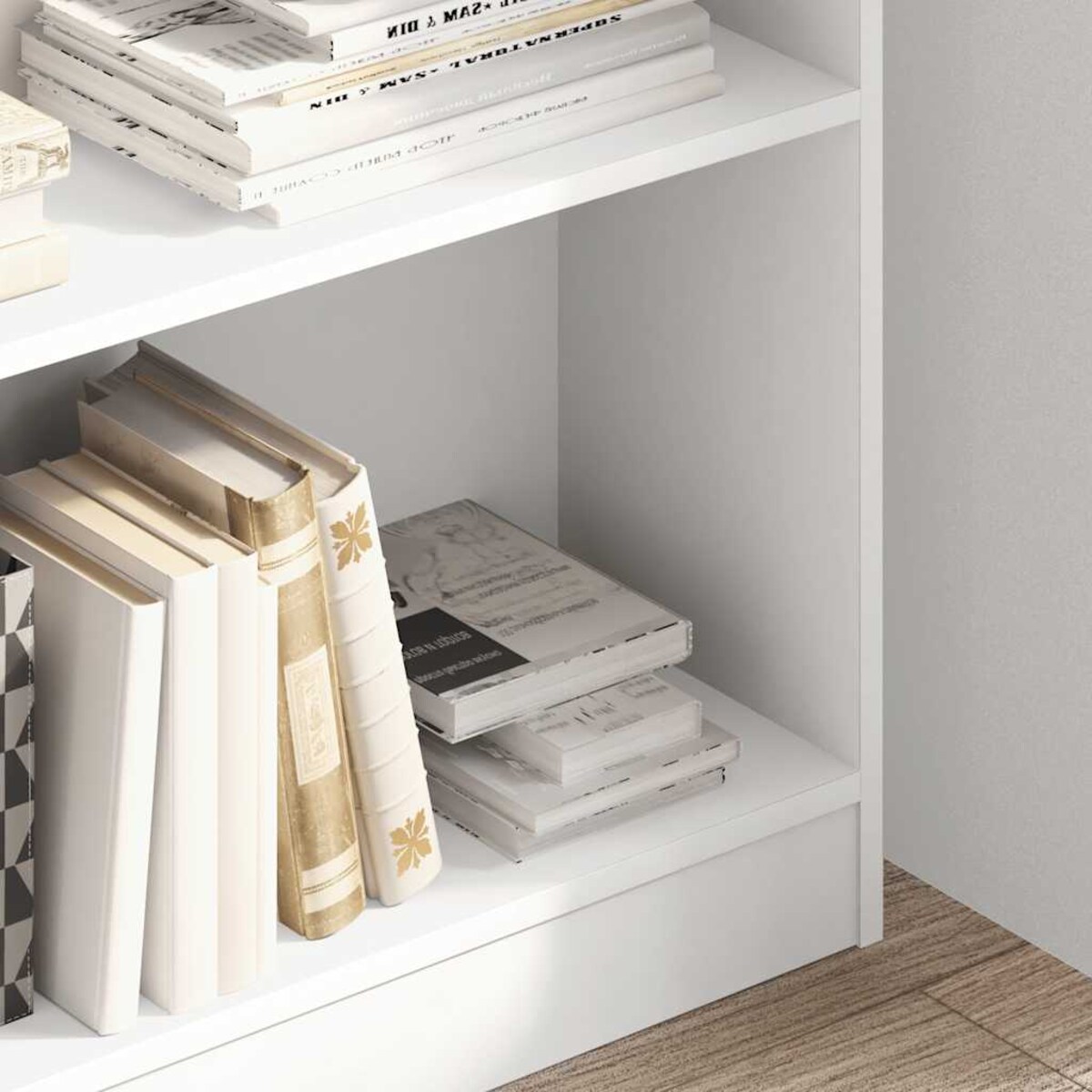 vidaXL Regał, biały, 80x24x109 cm, materiał drewnopochodny