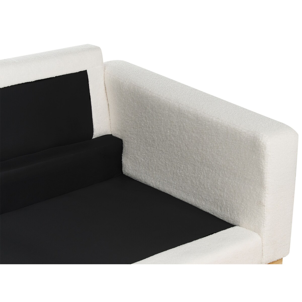 Sofa 3-osobowa biała boucle SIGGARD