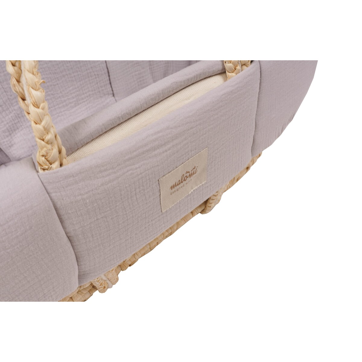 Wyściółka muślinowa do kosza mojżesza grey