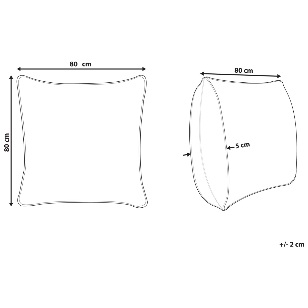 Poduszka ANETO Niska Kacze pióra i puch 80 x 80 cm Biały