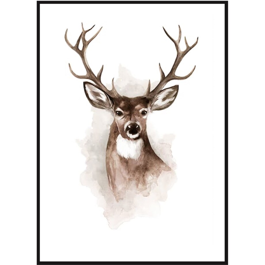 Poster Story, Plakat, Obraz - Jeleń w Akwareli, wymiary 42 x 60 cm