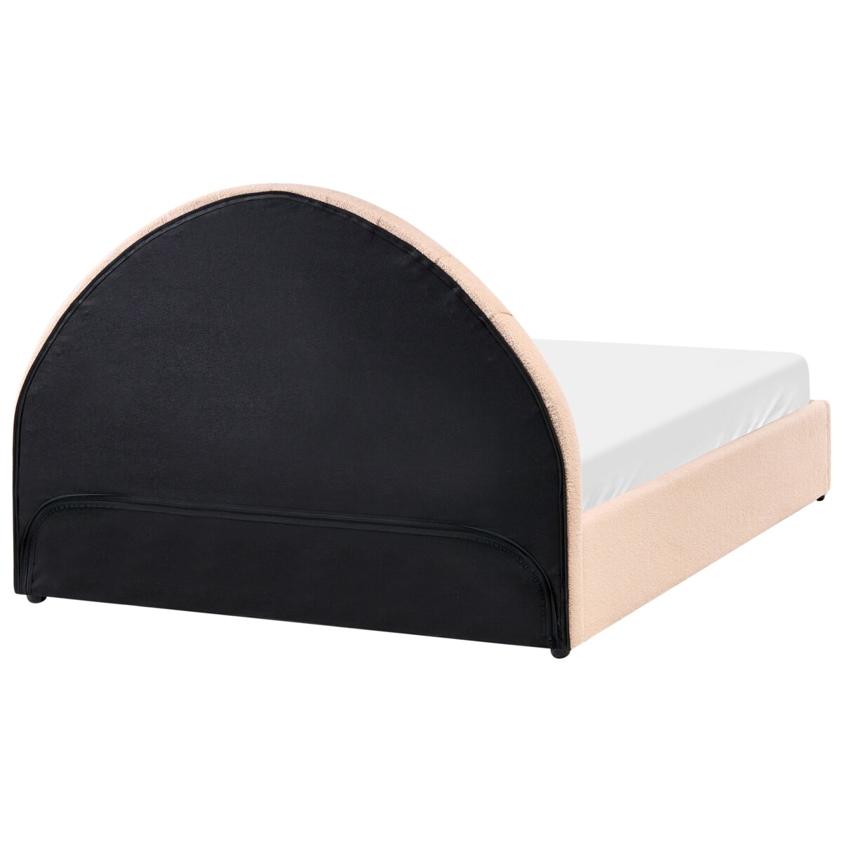 Łóżko z pojemnikiem Boucle CHADENET 140 x 200 cm Brzoskwiniowy