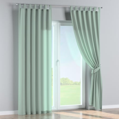Zasłona na szelkach 1 szt. 130x245 zieleń eukaliptusa