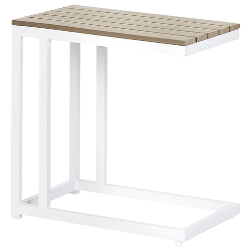 Stolik ogrodowy MESSINA 60 cm 35 cm Biały