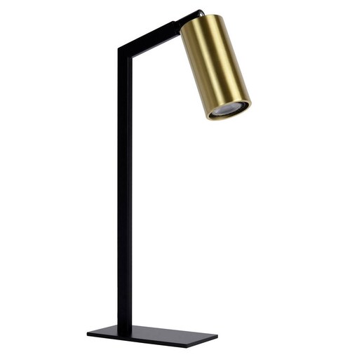 Regulowana LAMPA stojąca SYBIL 45599/01/30 Lucide metalowa LAMPKA stołowa czarna złota