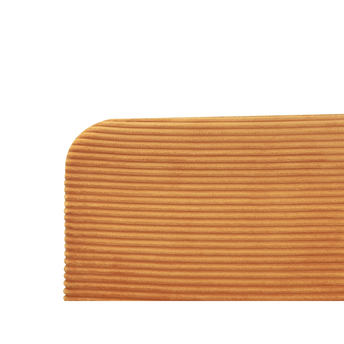 Łóżko Sztruks FLAYAT 160 x 200 cm Pomarańczowy