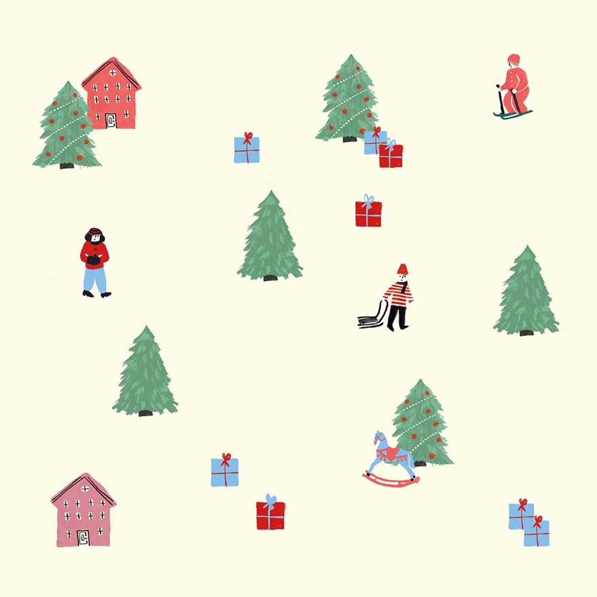 Poduszka świąteczna - Świąteczny pejzaż 40x60 cm