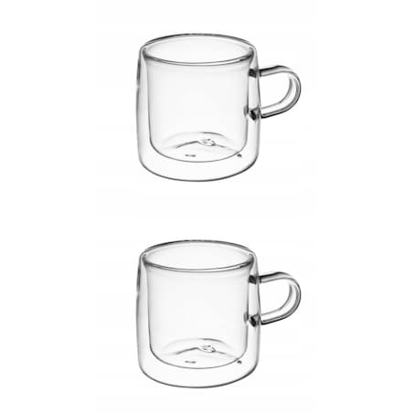 SZKLANKI KUBEK Z PODWÓJNĄ ŚCIANKĄ 2x 270 ml termiczne na kawę herbatę zioła