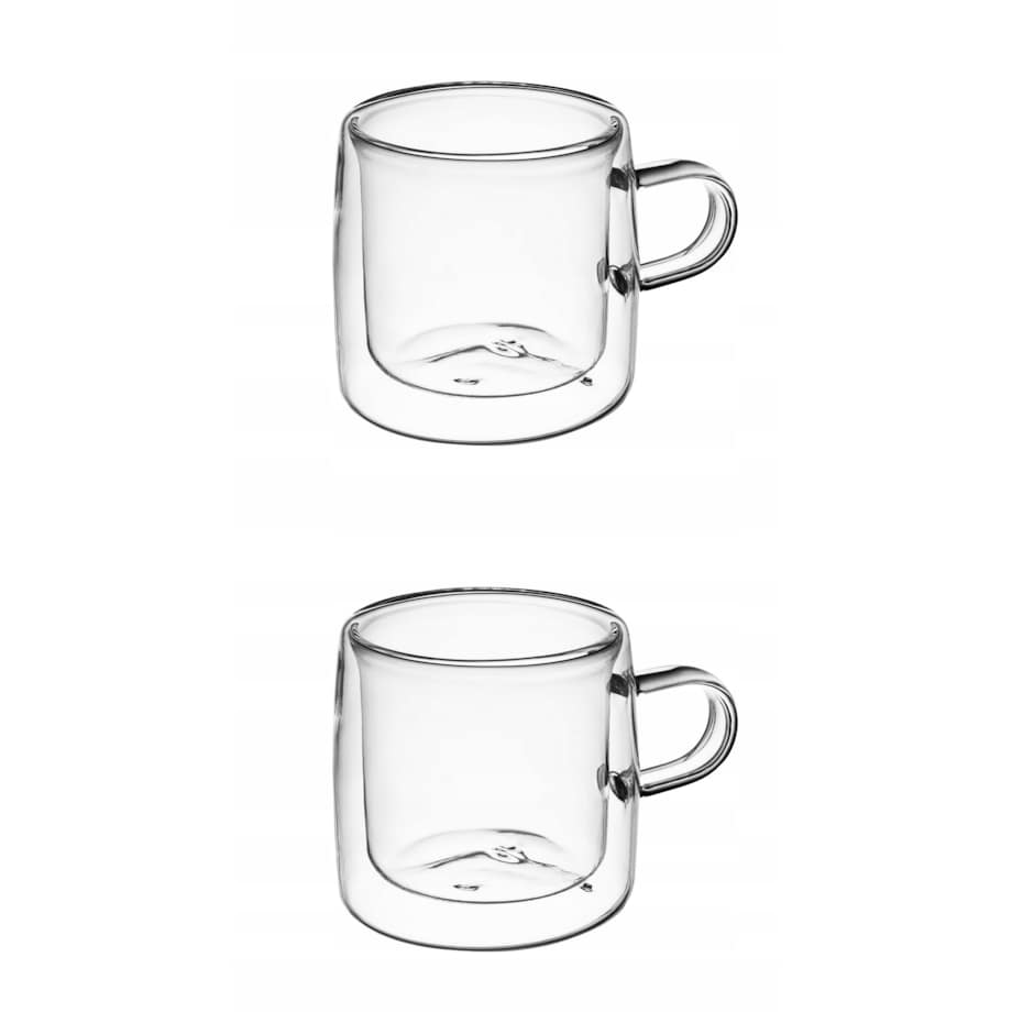 SZKLANKI KUBEK Z PODWÓJNĄ ŚCIANKĄ 2x 270 ml termiczne na kawę herbatę zioła