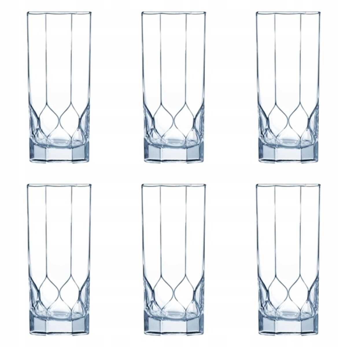 SZKLANKI wysokie DO NAPOJÓW drinki 6x 310 ml LUMINARC soki woda prezent