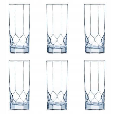 SZKLANKI wysokie DO NAPOJÓW drinki 6x 310 ml LUMINARC soki woda prezent