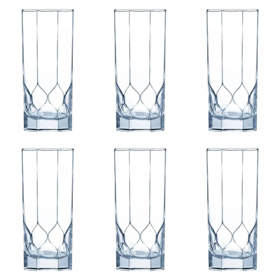 SZKLANKI wysokie DO NAPOJÓW drinki 6x 310 ml LUMINARC soki woda prezent
