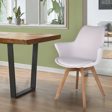 Krzesło wygodne profilowane ORLEAN białe