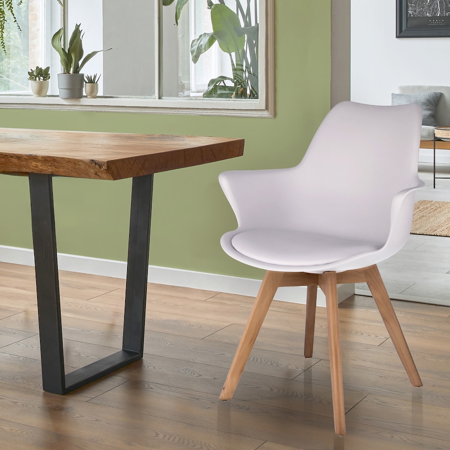 Krzesło wygodne profilowane ORLEAN białe