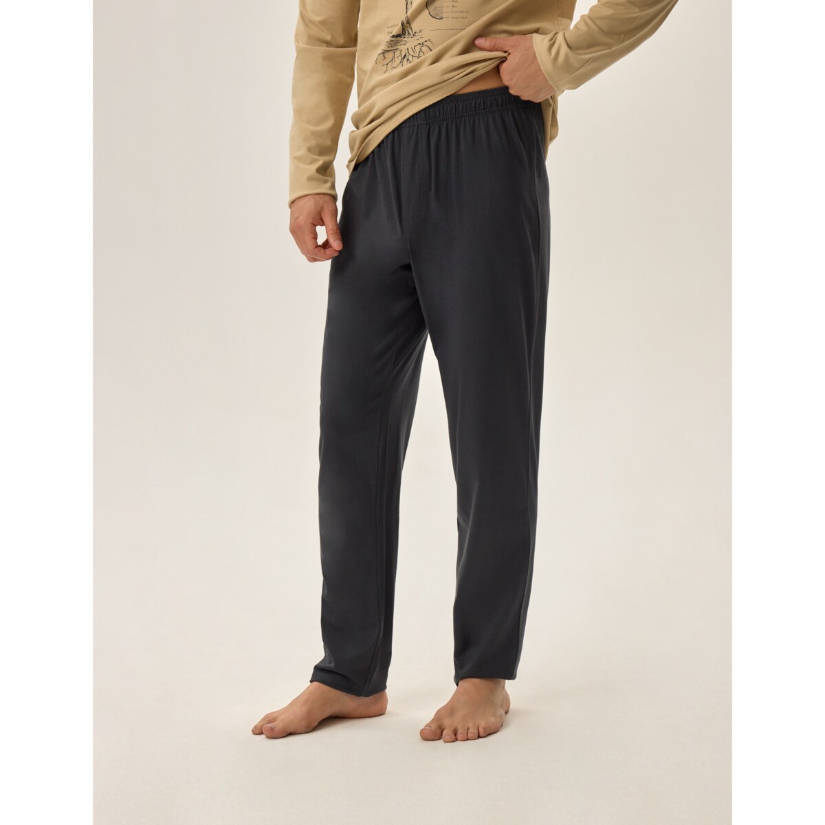 Piżama Jerry 41905-80X Beżowa Beżowy, XXL