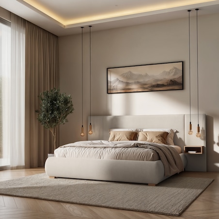 Mesonica Łóżko Fioro, linia beżowa, 180x200