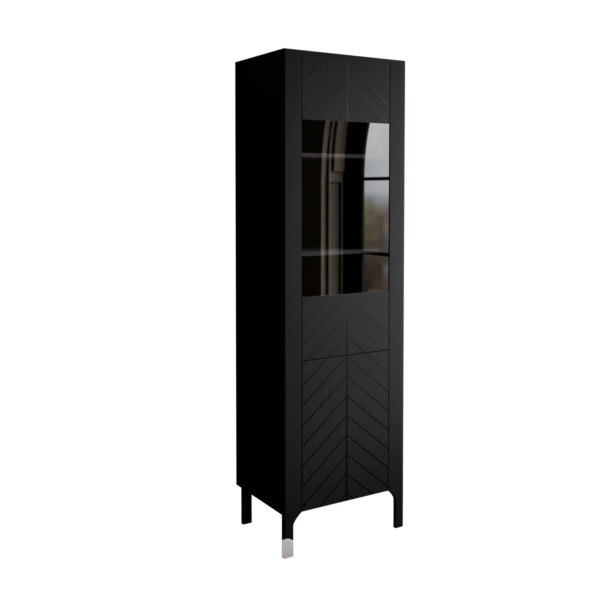 Przeszklona witryna LUMI, czarna