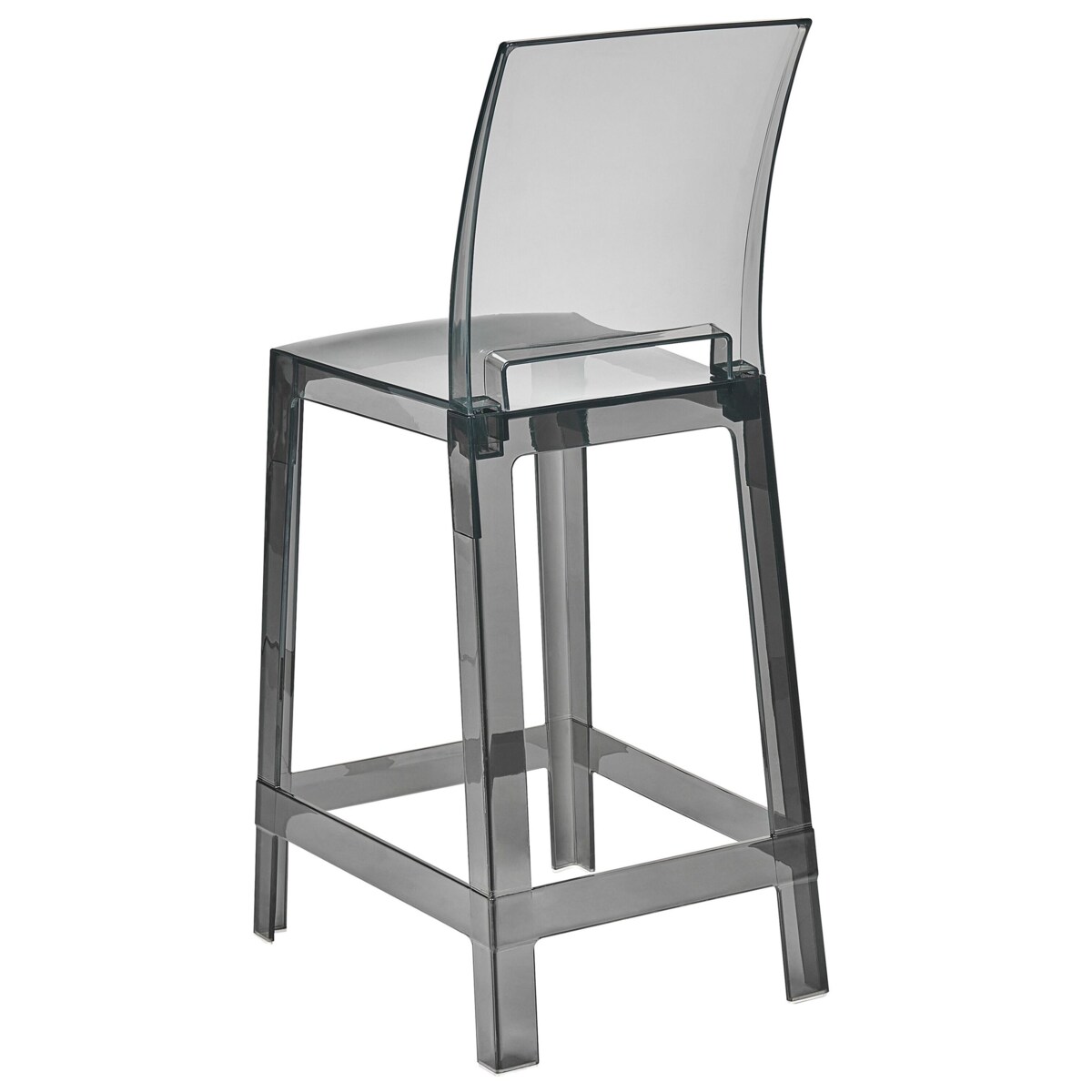 Zestaw 2 krzeseł barowych przezroczysty czarny WELLINGTON