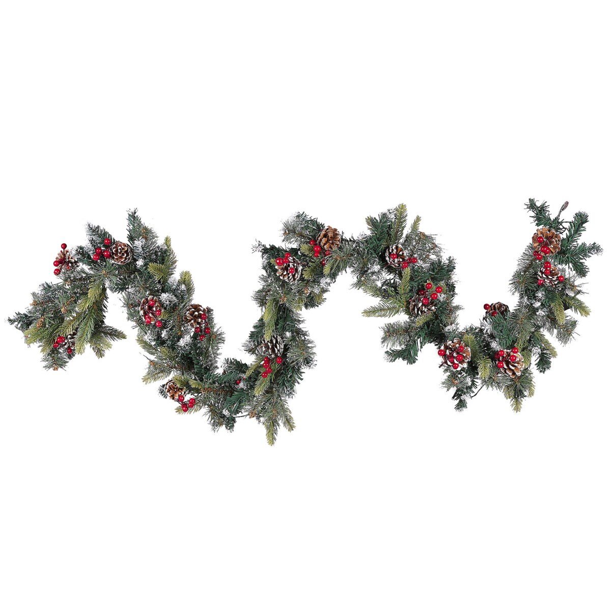 Ośnieżona świąteczna girlanda LED 180 cm zielona PAIMIO