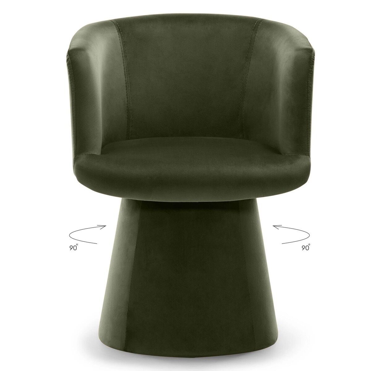 Krzesło obrotowe aksamitne oliwkowo-zielone Nalf