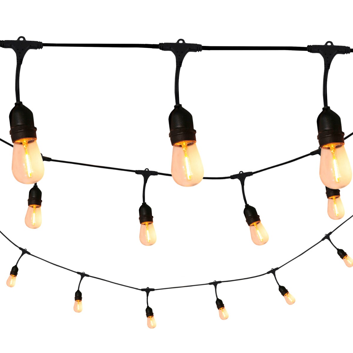 Zewnętrzny łańcuch dekoracyjny girlanda LED 6,2m IP44 ciepła