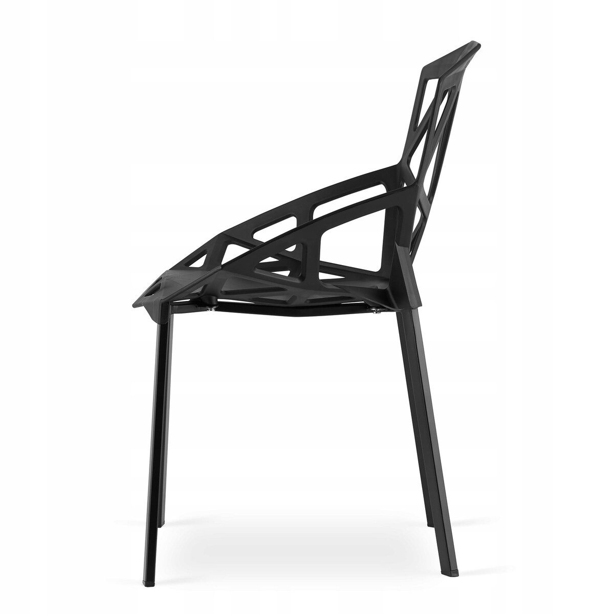 Zestaw Stół+ 2 Krzesła CzarneDo Jadalni Kuchni Salonu Biura Okrągły Czarny